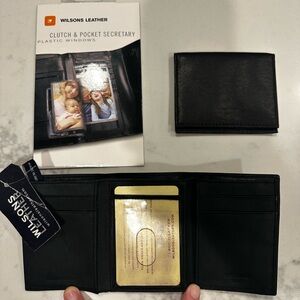 Wilsons Leather Black Wallet Bundle of 3 items